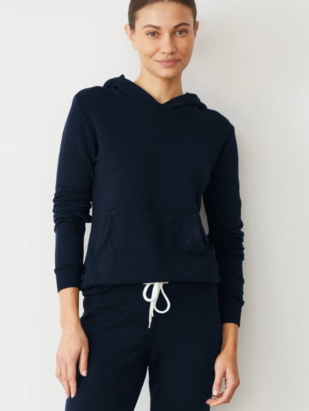 Monrow Super Soft Pullover Hoodie Navy